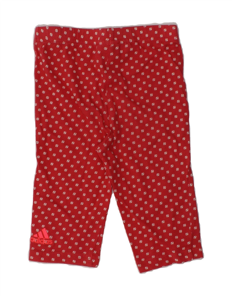 ADIDAS Girls Leggings 2-3 Years Red Spotted Cotton | Vintage Adidas | Thrift | Second-Hand Adidas | Used Clothing | Messina Hembry 