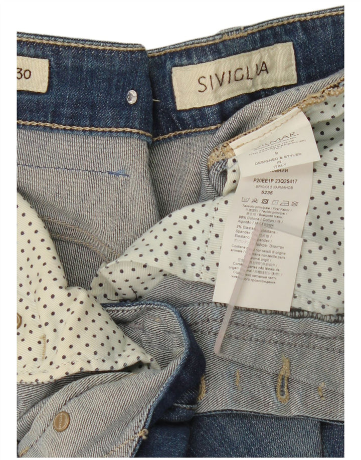 SIVIGLIA Womens Cropped Jeans W30 L26 Blue Cotton