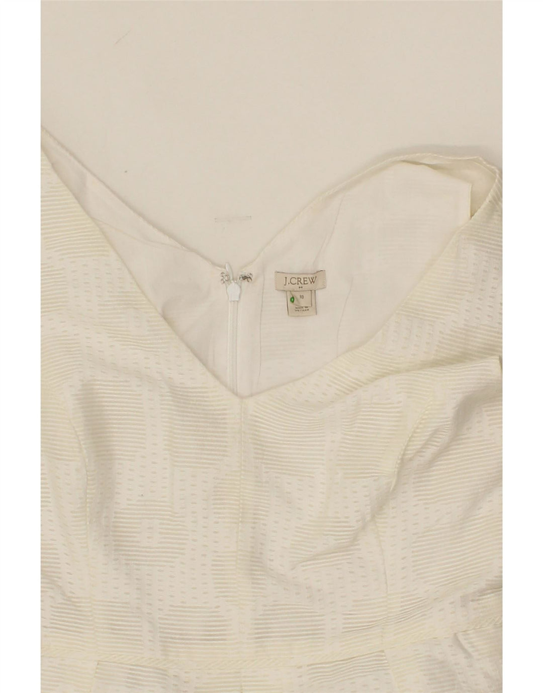 J. CREW Womens Sleeveless Sheath Dress US 10 Large White Cotton Vintage J. Crew and Second-Hand J. Crew from Messina Hembry 