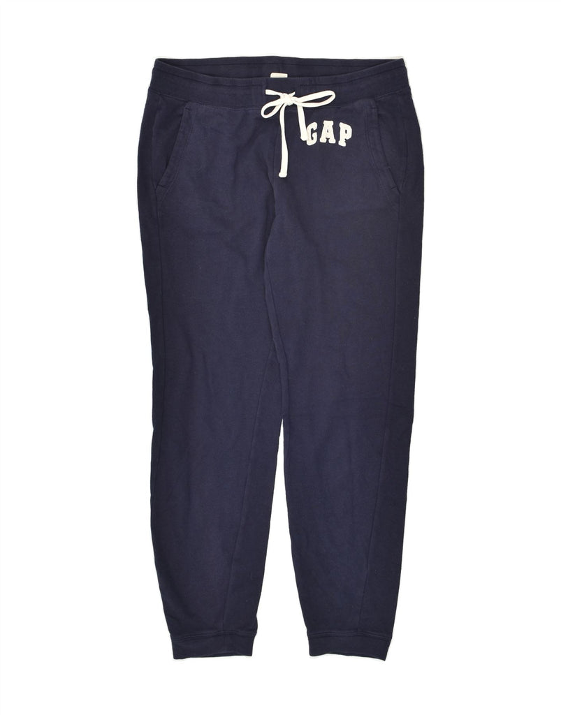 GAP Mens Graphic Tracksuit Trousers Joggers XS Navy Blue Cotton | Vintage Gap | Thrift | Second-Hand Gap | Used Clothing | Messina Hembry 