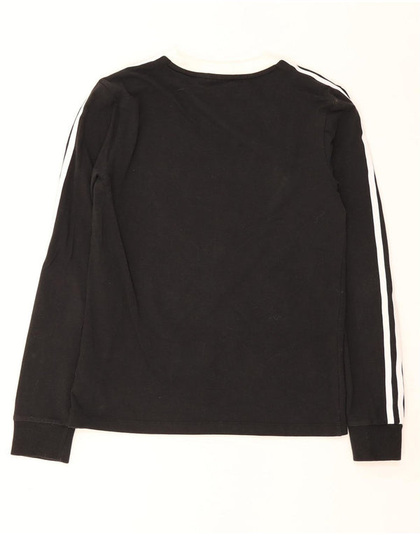Adidas Womens Top Long Sleeve UK 8 Small Black Cotton