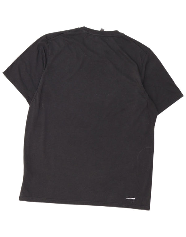 ADIDAS Mens Aeroready T-Shirt Top Large Black Cotton