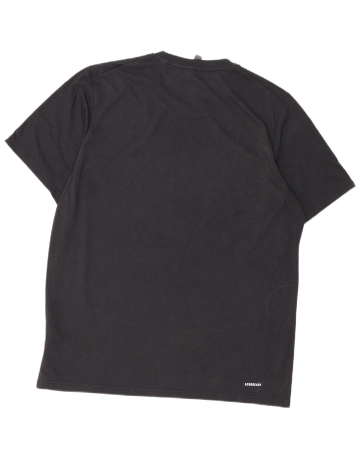 ADIDAS Mens Aeroready T-Shirt Top Large Black Cotton