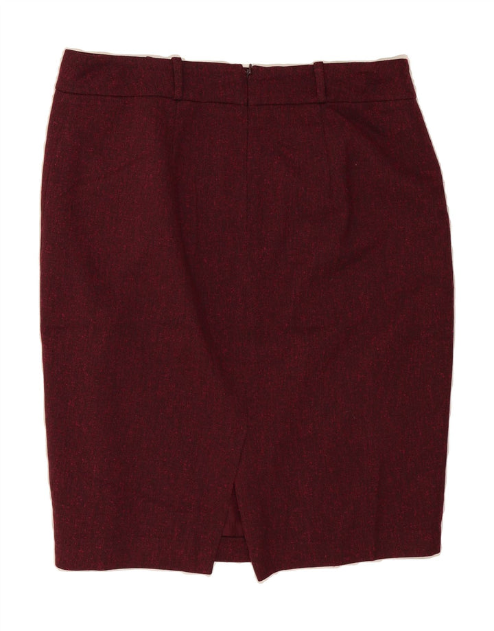 MOSSIMO Womens Pencil Skirt US 12 Large W34 Burgundy Polyester Vintage Mossimo and Second-Hand Mossimo from Messina Hembry 