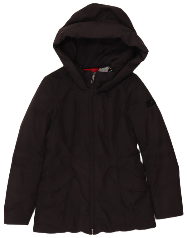 PEUTEREY Womens Hooded Padded Jacket IT 40 Small Black Polyester