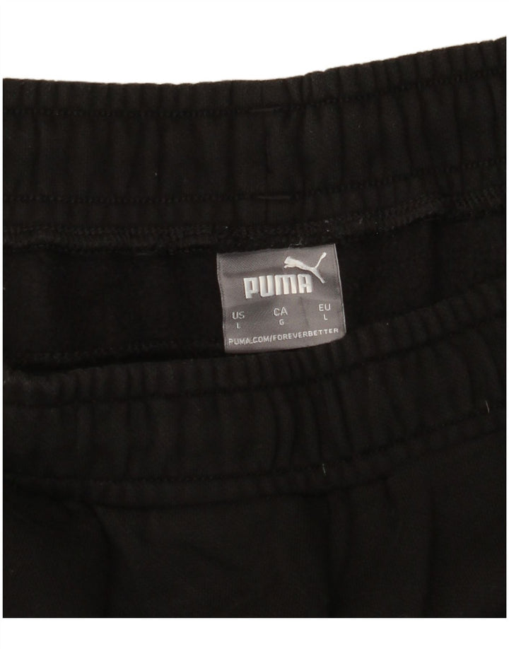 PUMA Mens Graphic Tracksuit Trousers Joggers Large Black