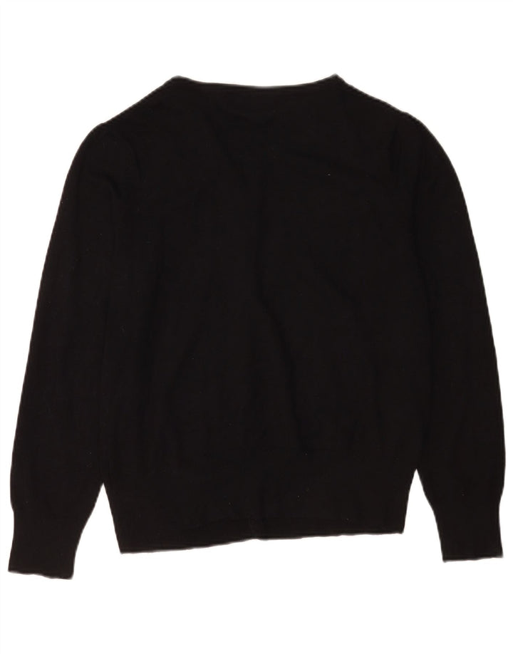 MARKS & SPENCER Womens Cardigan Sweater UK 14 Medium Black Viscose
