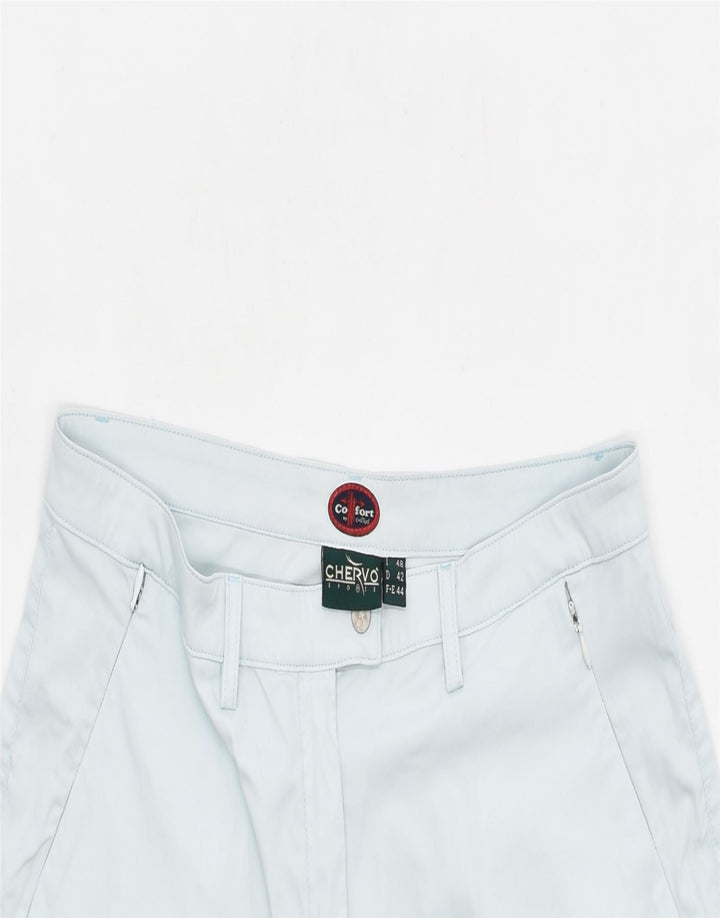 CHERVO Womens Casual Shorts IT 48 XL W35 Blue Nylon | Vintage | Thrift | Second-Hand | Used Clothing | Messina Hembry 