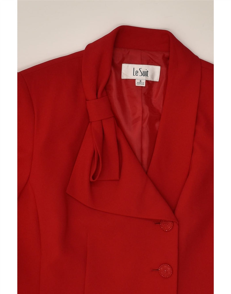 VINTAGE Womens 3 Button Blazer Jacket US 6 Medium Red Polyester | Vintage Vintage | Thrift | Second-Hand Vintage | Used Clothing | Messina Hembry 