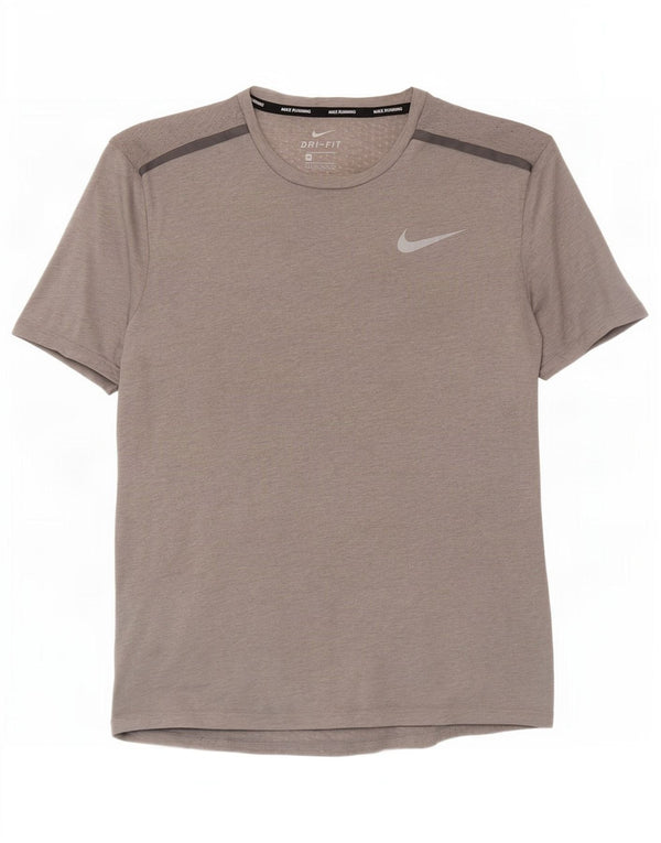 Nike Mens Dri Fit T-Shirt Top Medium Grey Polyester