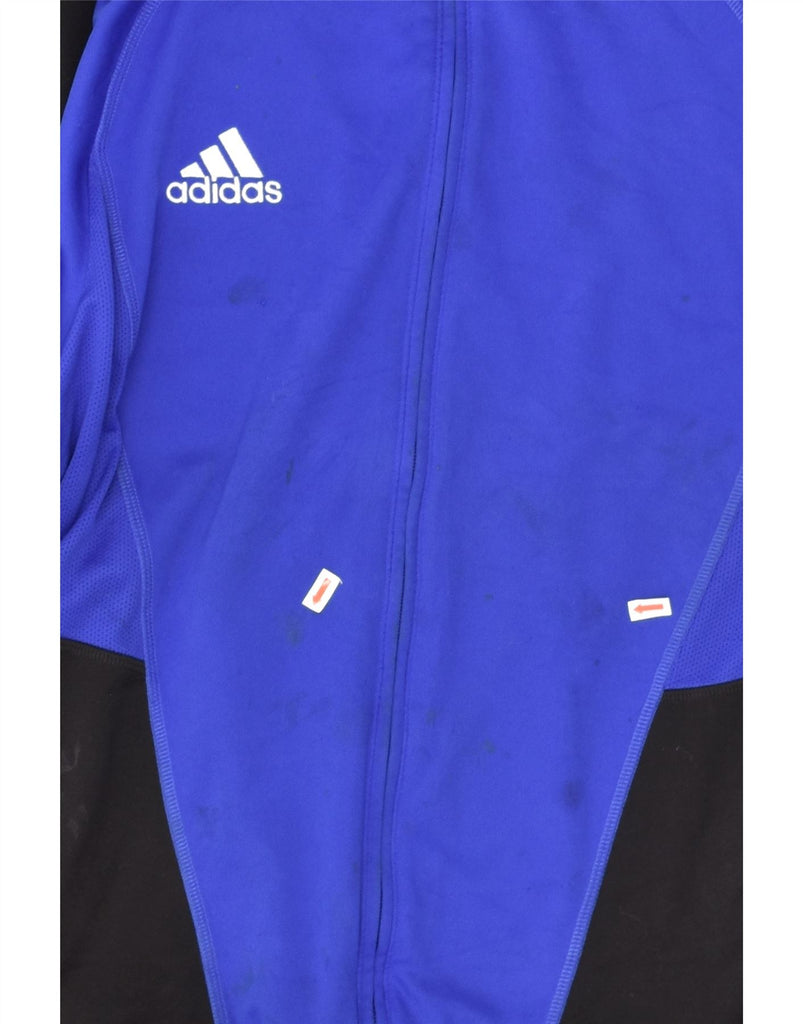 ADIDAS Mens Graphic Tracksuit Top Jacket UK 44/46 Large Blue Colourblock | Vintage Adidas | Thrift | Second-Hand Adidas | Used Clothing | Messina Hembry 