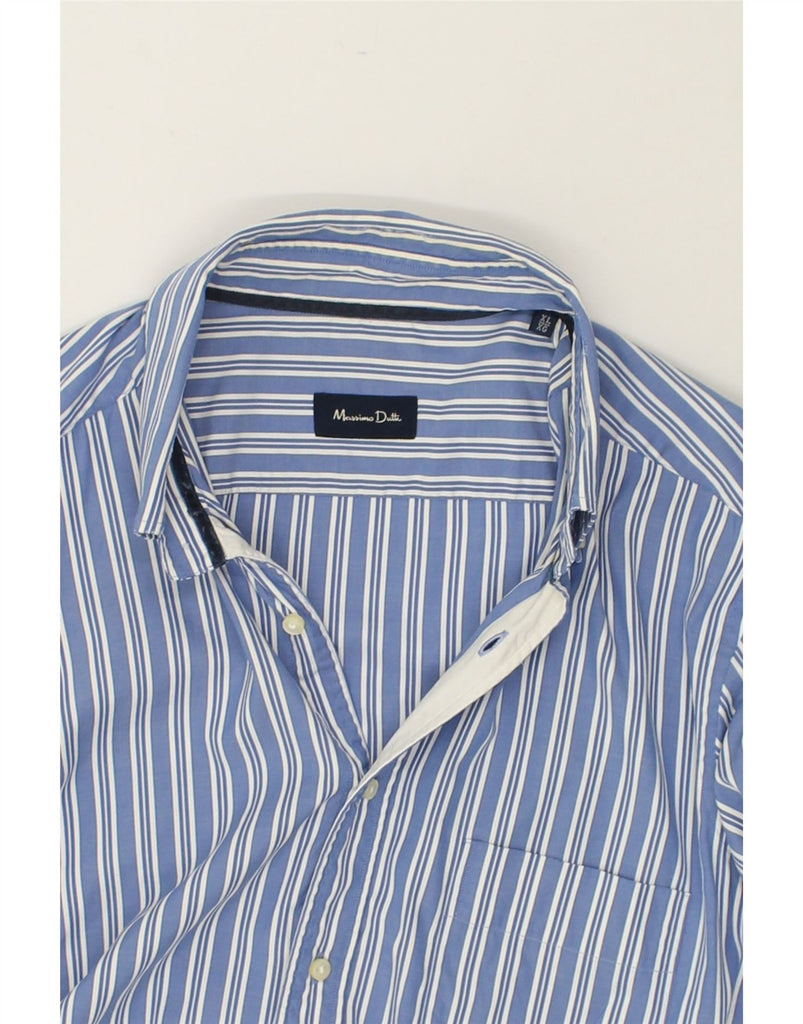 MASSIMO DUTTI Mens Shirt XL Blue Striped Cotton | Vintage Massimo Dutti | Thrift | Second-Hand Massimo Dutti | Used Clothing | Messina Hembry 