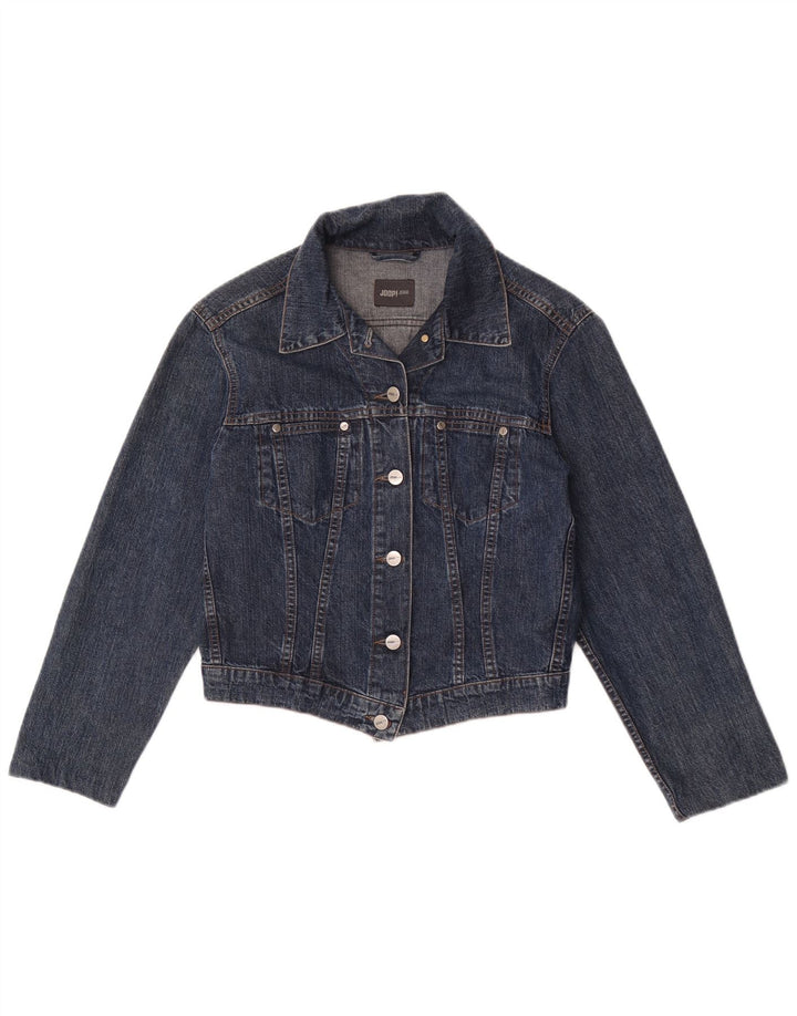 Joop Womens Crop Denim Jacket IT 40 Small Blue Cotton