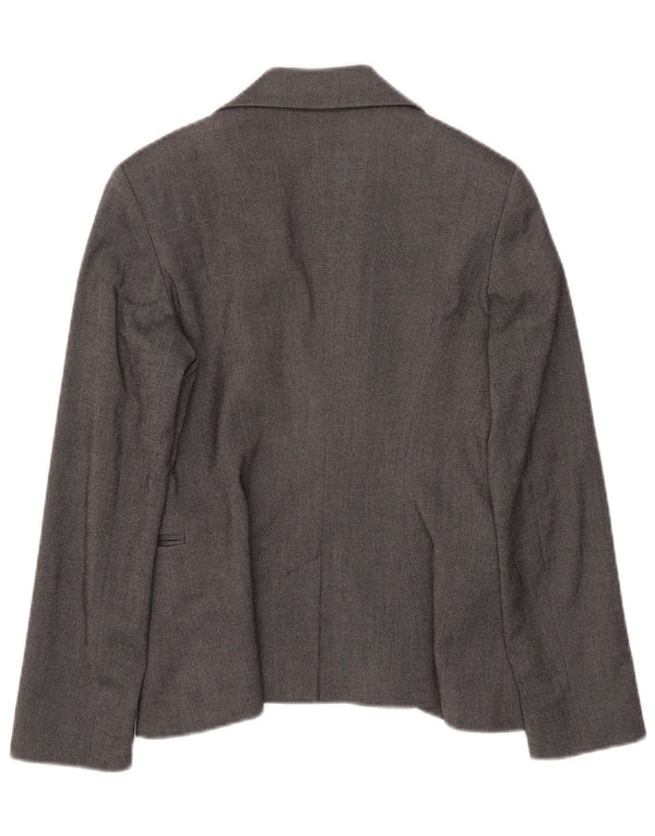 Sisley Womens 1 Button Blazer Jacket UK 8 Small Grey