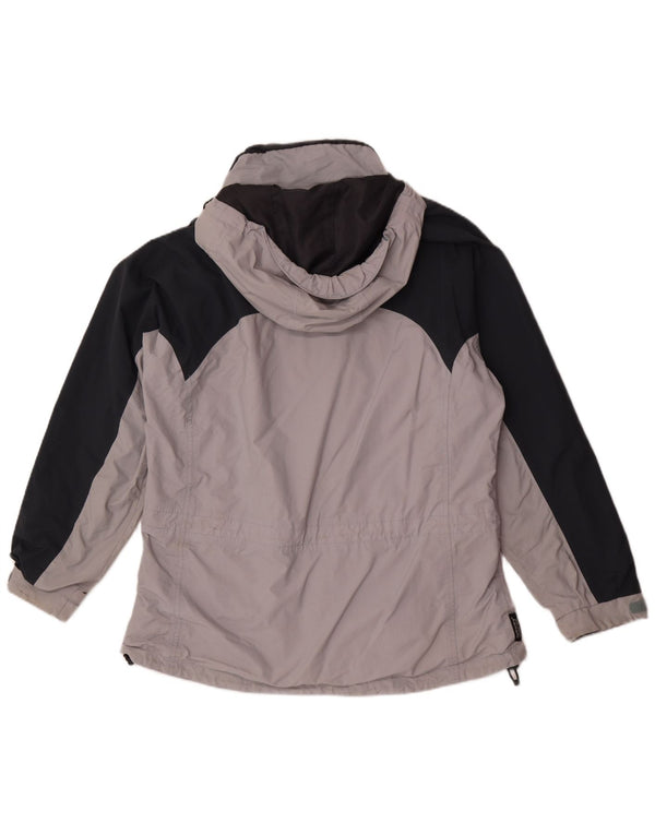 Sprayway Womens Hooded Oversized Rain Jacket UK 18 XL Grey Colourblock