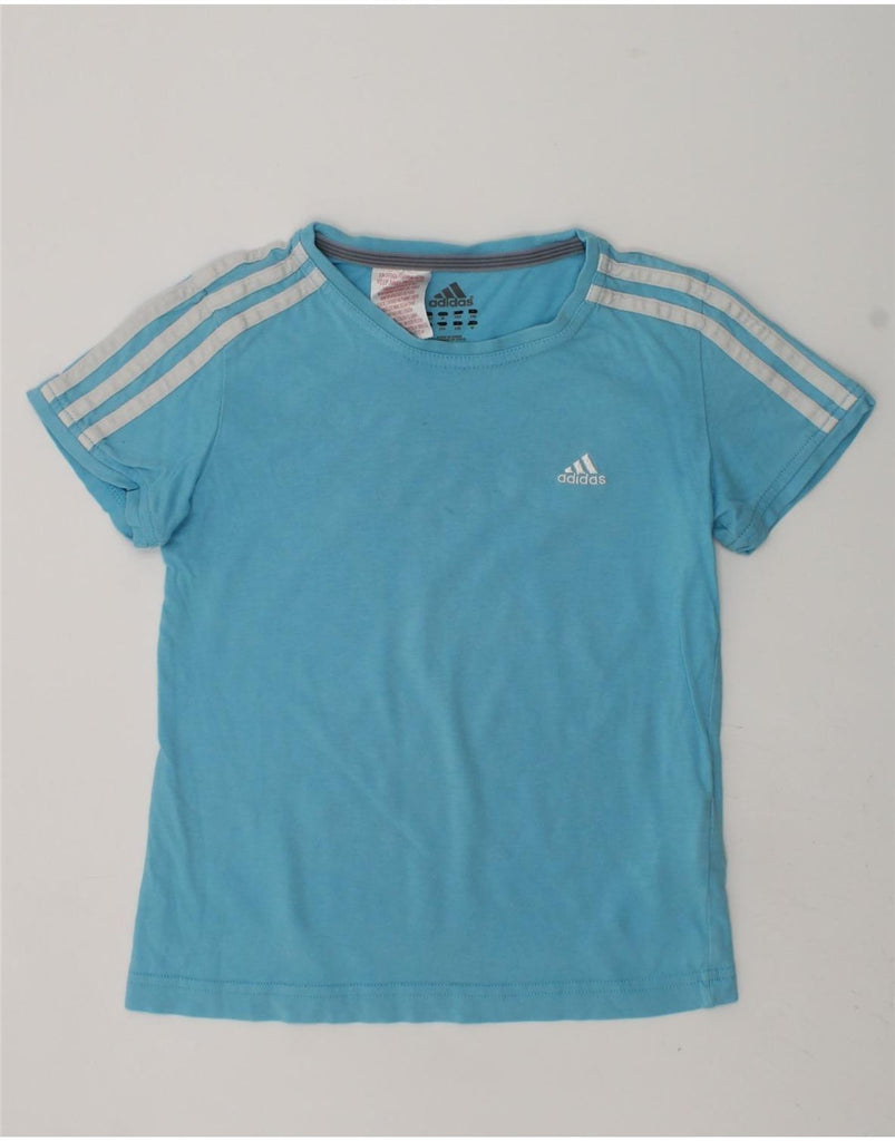 ADIDAS Boys T-Shirt Top 9-10 Years Blue Cotton | Vintage Adidas | Thrift | Second-Hand Adidas | Used Clothing | Messina Hembry 