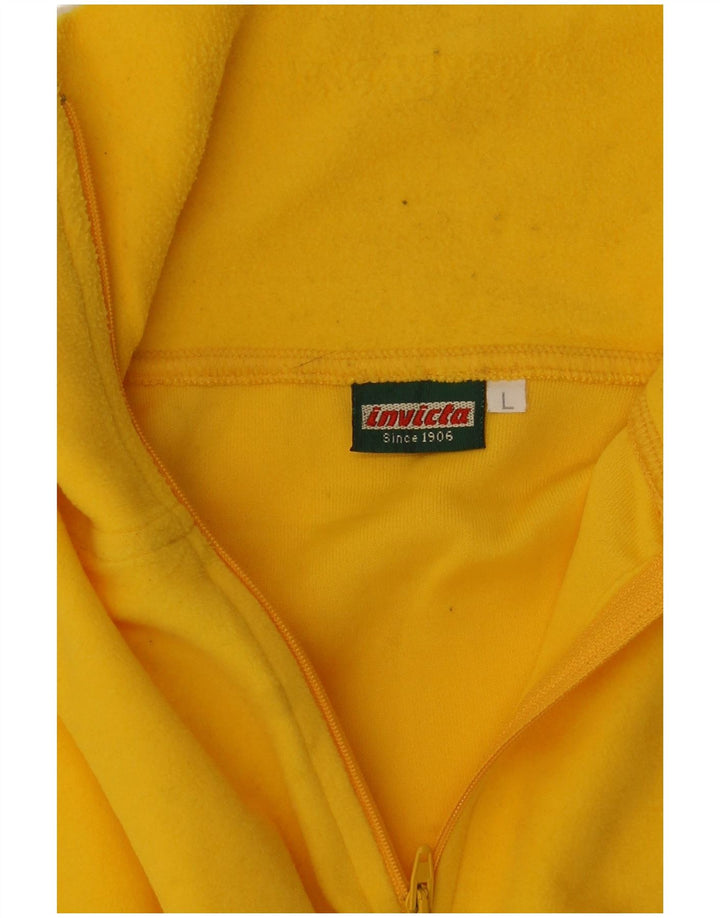 Invicta Mens Zip Neck Sweatshirt Jumper Large Yellow