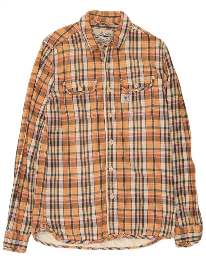 Superdry Mens Flannel Shirt Large Multicoloured Check Cotton