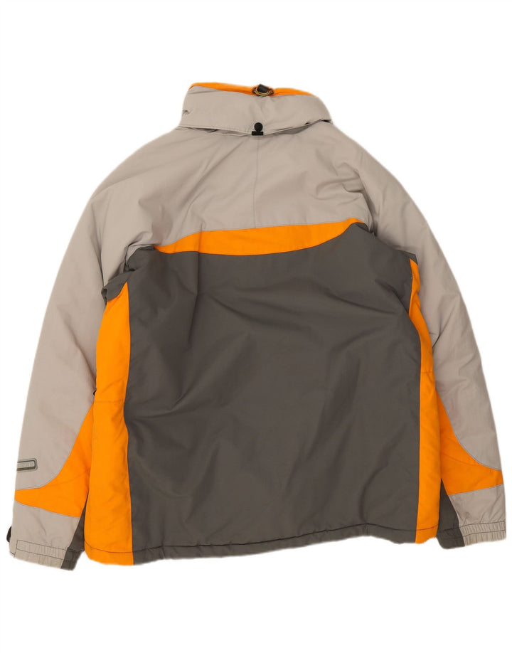Columbia Mens Hooded Ski Jacket UK 40 Large Grey Colourblock Polyamide