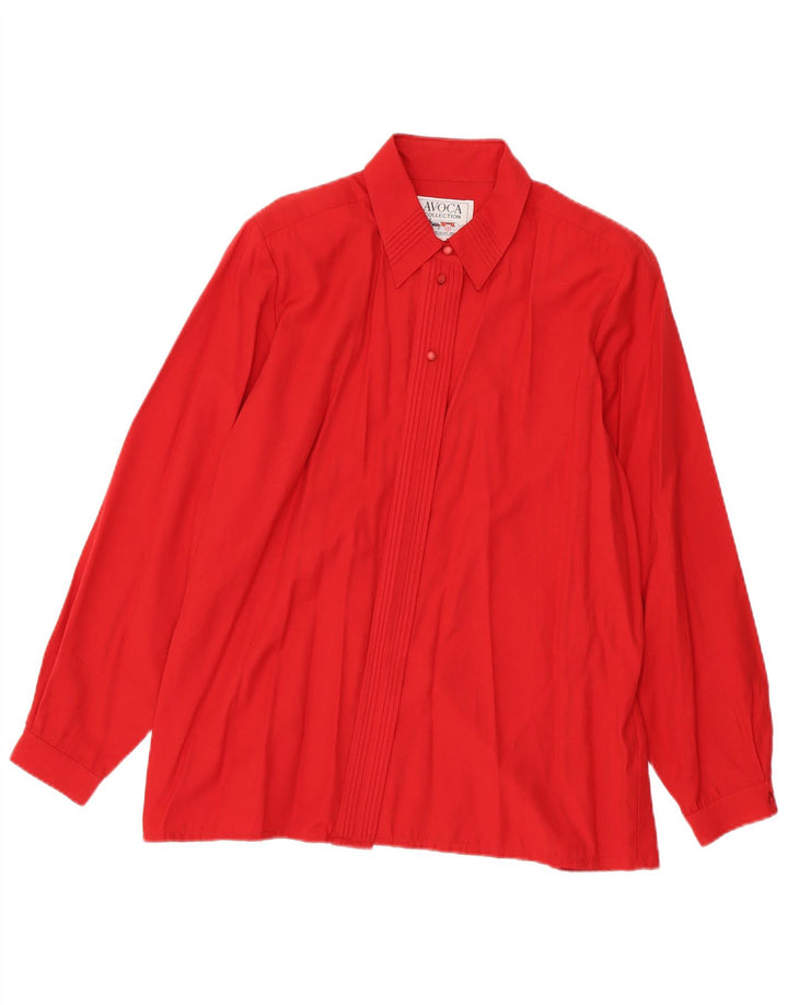 Avoca Womens Shirt Blouse EU 44 XL Red Viscose