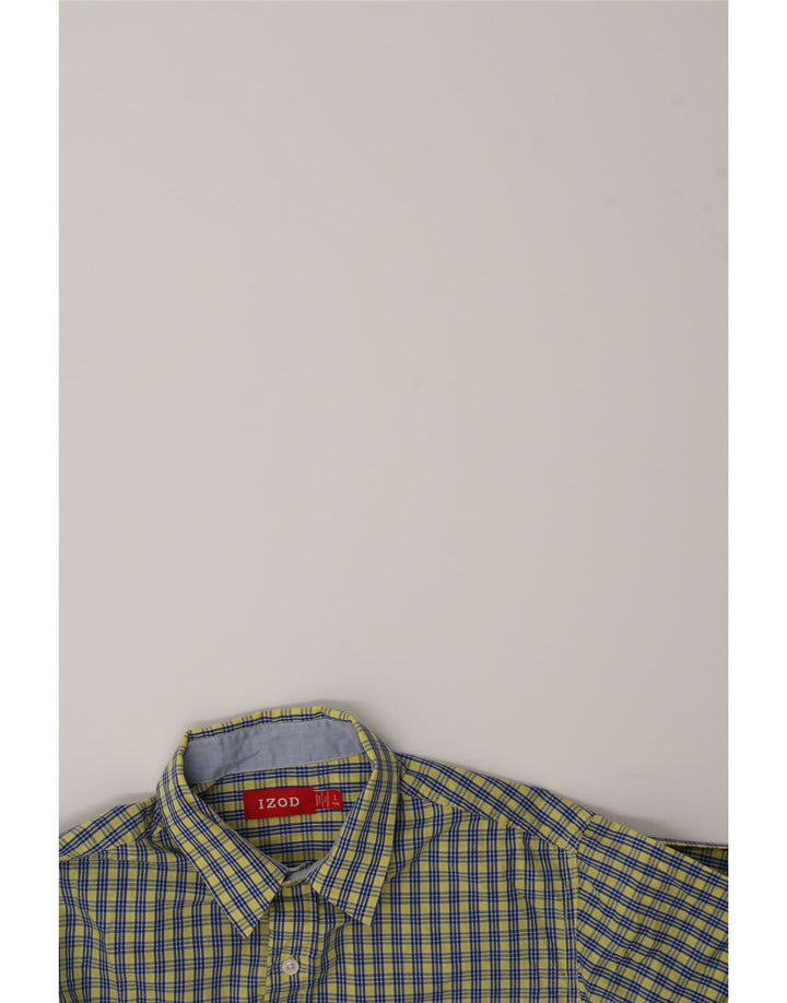 IZOD Boys Shirt 14-15 Years Large Yellow Check Cotton Vintage Izod and Second-Hand Izod from Messina Hembry 