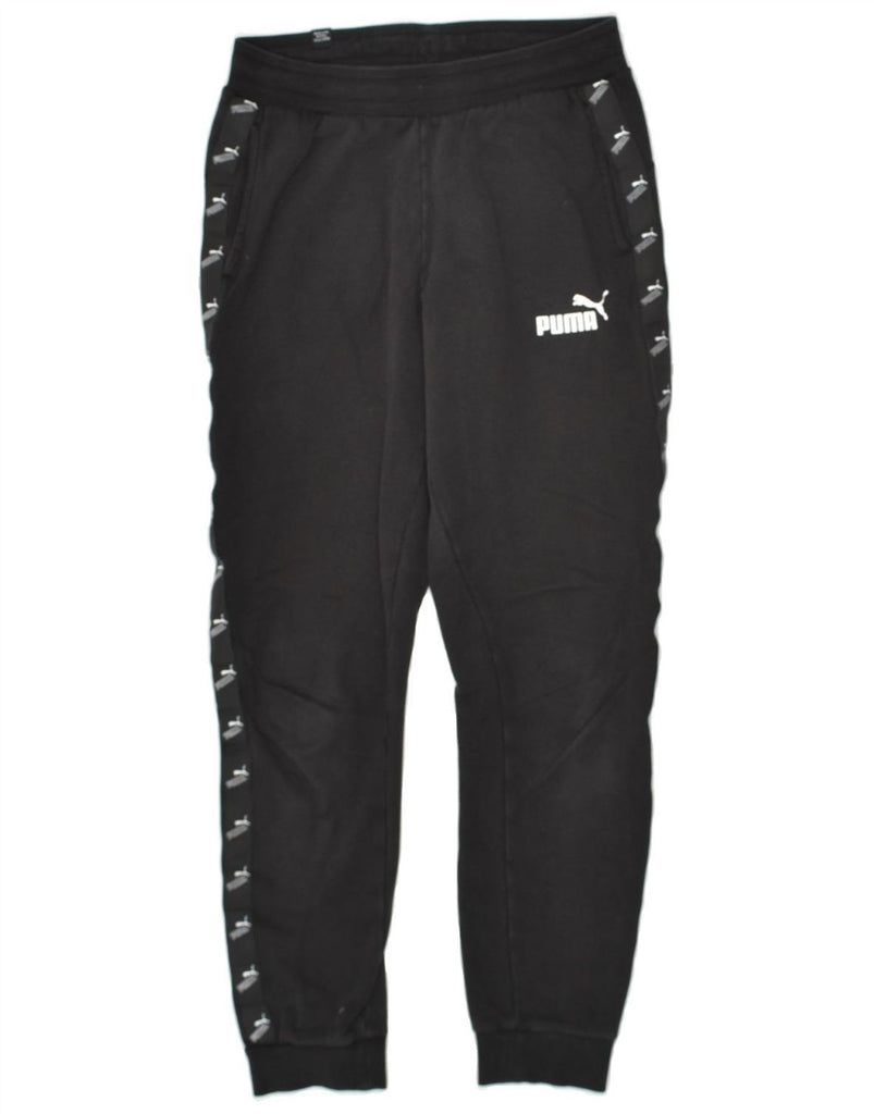 PUMA Boys Tracksuit Trousers Joggers 11-12 Years Black | Vintage Puma | Thrift | Second-Hand Puma | Used Clothing | Messina Hembry 