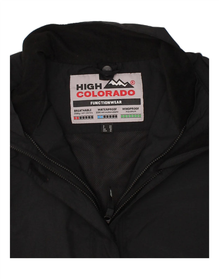 HIGH COLORADO Womens Rain Jacket UK 18 XL Black Polyamide Vintage High Colorado and Second-Hand High Colorado from Messina Hembry 