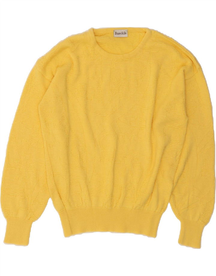 BUECKLE Womens Crew Neck Jumper Sweater UK 18 XL Yellow Vintage Bueckle and Second-Hand Bueckle from Messina Hembry 