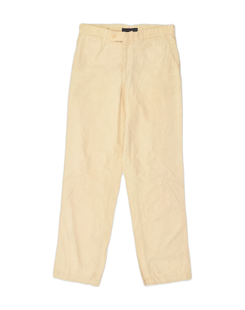 TOMMY HILFIGER Mens Straight Chino Trousers W32 L34  Beige Cotton | Vintage Tommy Hilfiger | Thrift | Second-Hand Tommy Hilfiger | Used Clothing | Messina Hembry 