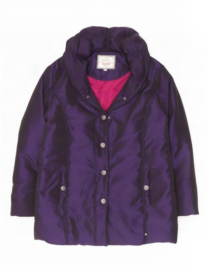 Paco Boutique Womens Oversized Padded Coat UK 16 Large Purple Polyester