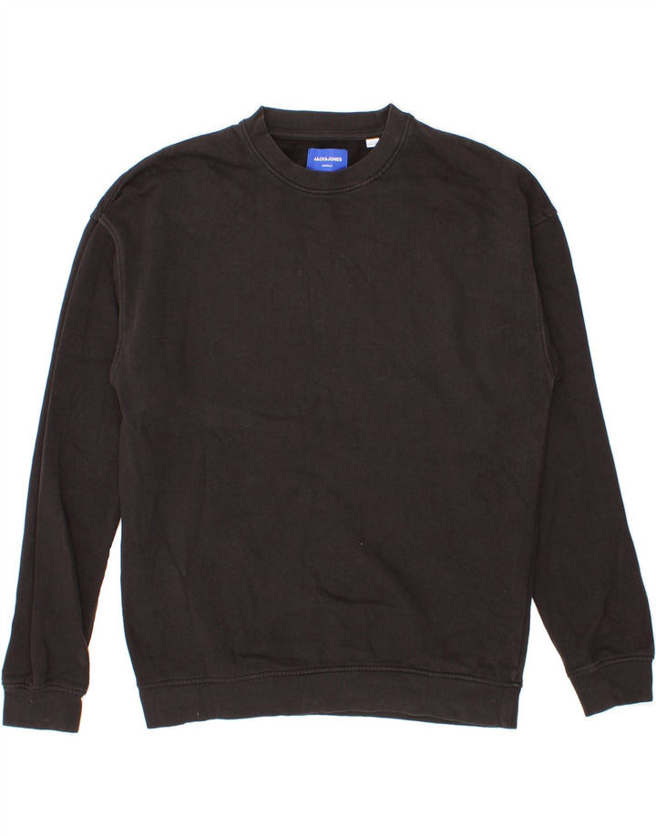 JACK & JONES Mens Sweatshirt Jumper Medium Black Cotton Vintage Jack & Jones and Second-Hand Jack & Jones from Messina Hembry 