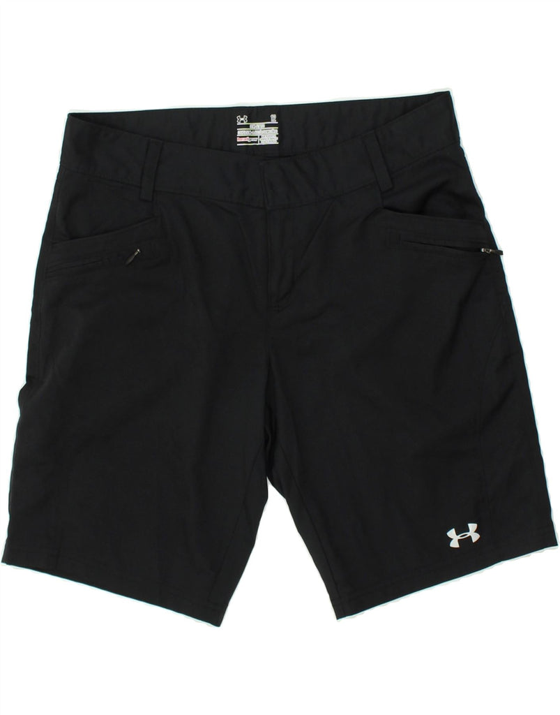 UNDER ARMOUR Womens Heat Gear Casual Shorts US 12 Large W34 Black | Vintage Under Armour | Thrift | Second-Hand Under Armour | Used Clothing | Messina Hembry 
