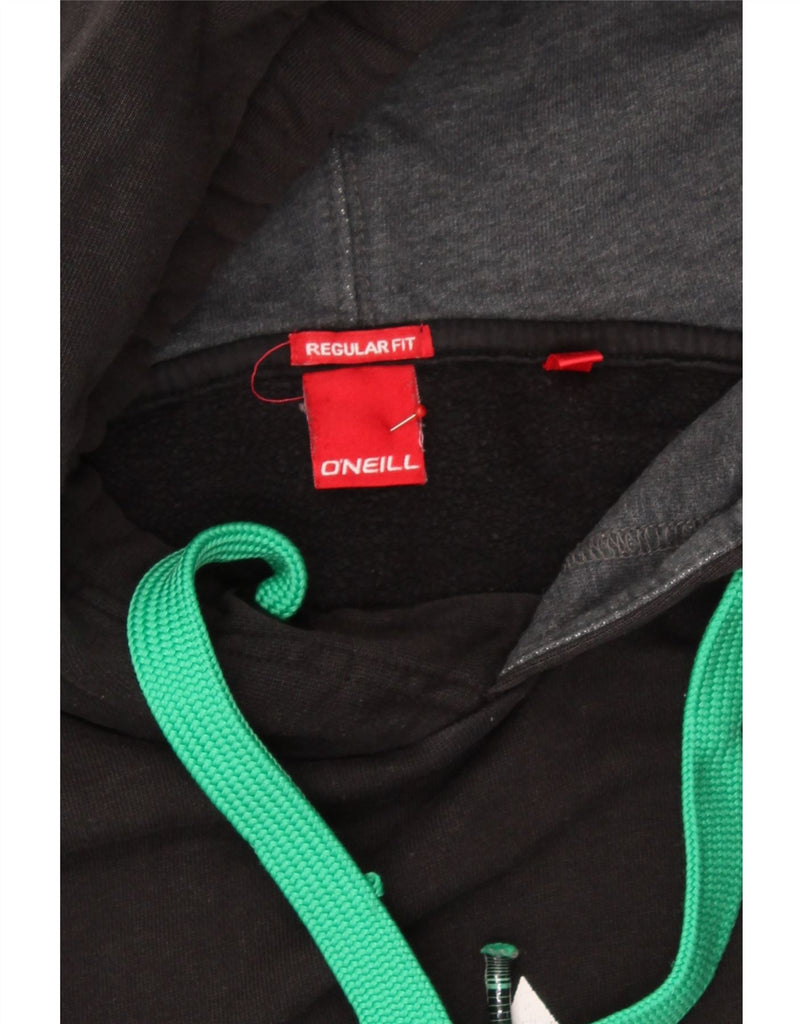 O'NEILL Mens Graphic Regular Fit Hoodie Jumper Large Black Cotton Vintage O'Neill and Second-Hand O'Neill from Messina Hembry 