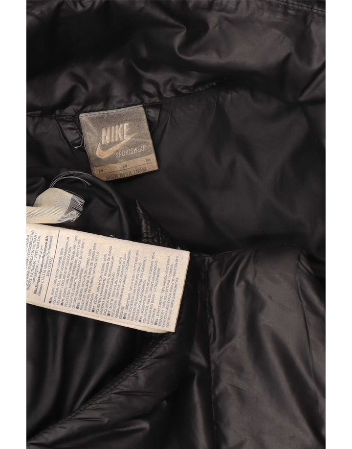 Nike Womens Hooded Padded Gilet UK 14 Medium Black Nylon