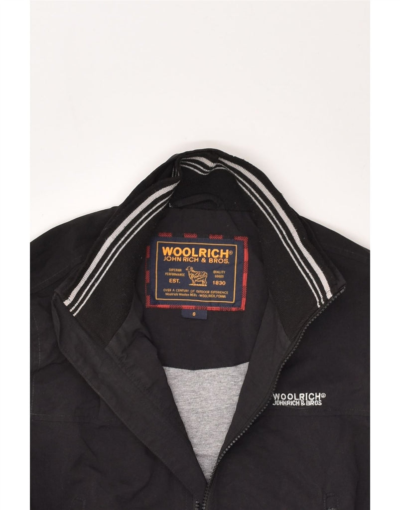 WOOLRICH Mens Bomber Jacket UK 36 Small Black Nylon | Vintage Woolrich | Thrift | Second-Hand Woolrich | Used Clothing | Messina Hembry 