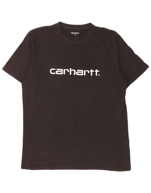 Carhartt Mens Graphic T-Shirt Top Large Black Cotton