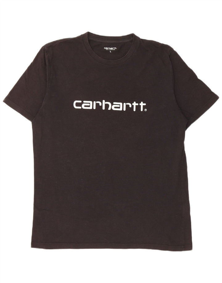 Carhartt Mens Graphic T-Shirt Top Large Black Cotton
