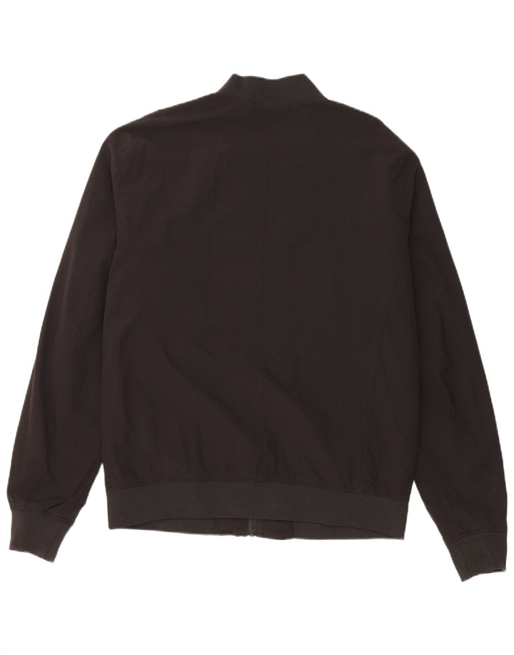 ZARA Mens Bomber Jacket UK 40 Large Black Nylon