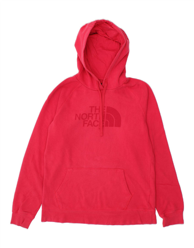 THE NORTH FACE Womens Graphic Hoodie Jumper UK 16 Large Pink Cotton | Vintage The North Face | Thrift | Second-Hand The North Face | Used Clothing | Messina Hembry 