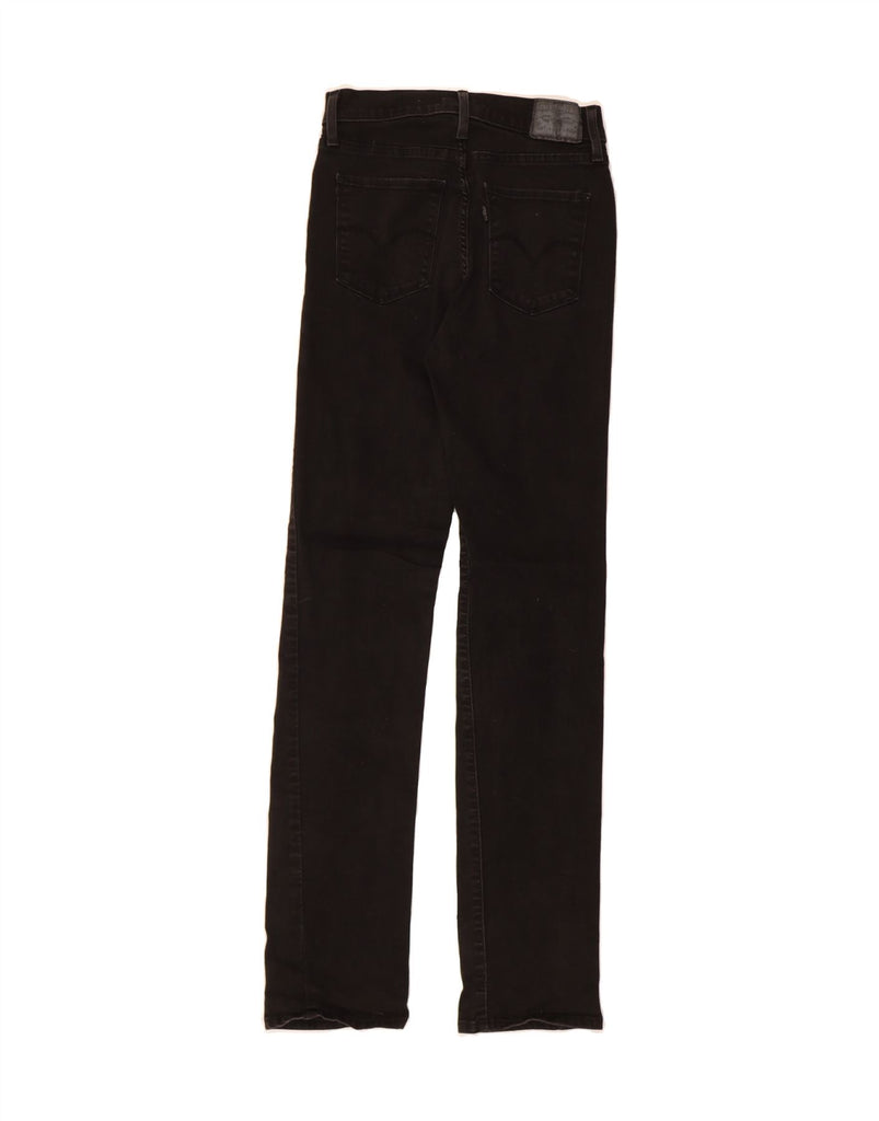 LEVI'S Womens 724 High Rise Straight Jeans W28 L33 Black Cotton Vintage Levi's and Second-Hand Levi's from Messina Hembry 
