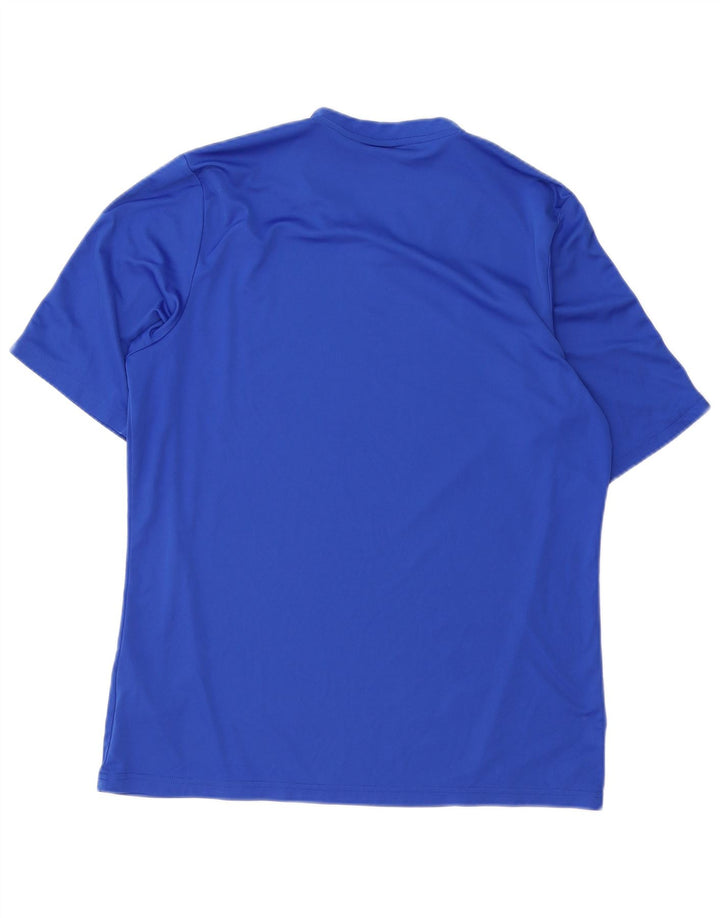 ADIDAS Mens Climalite T-Shirt Top Large Blue Polyester