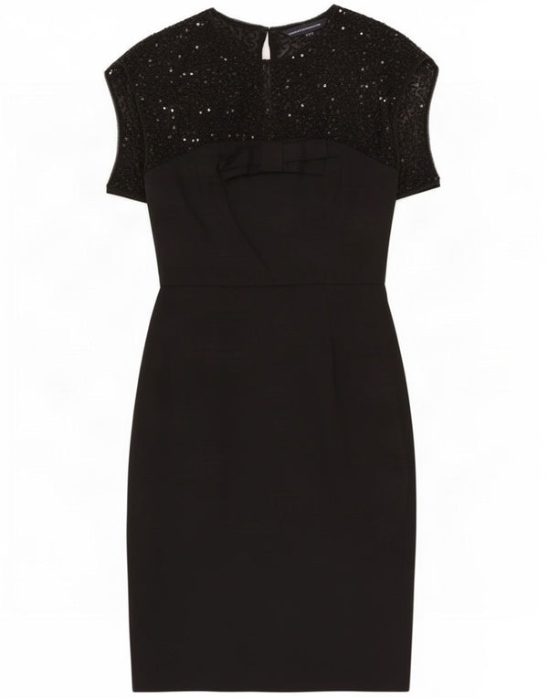 French Connection Womens Sleeveless Sheath Dress UK 12 Medium Black