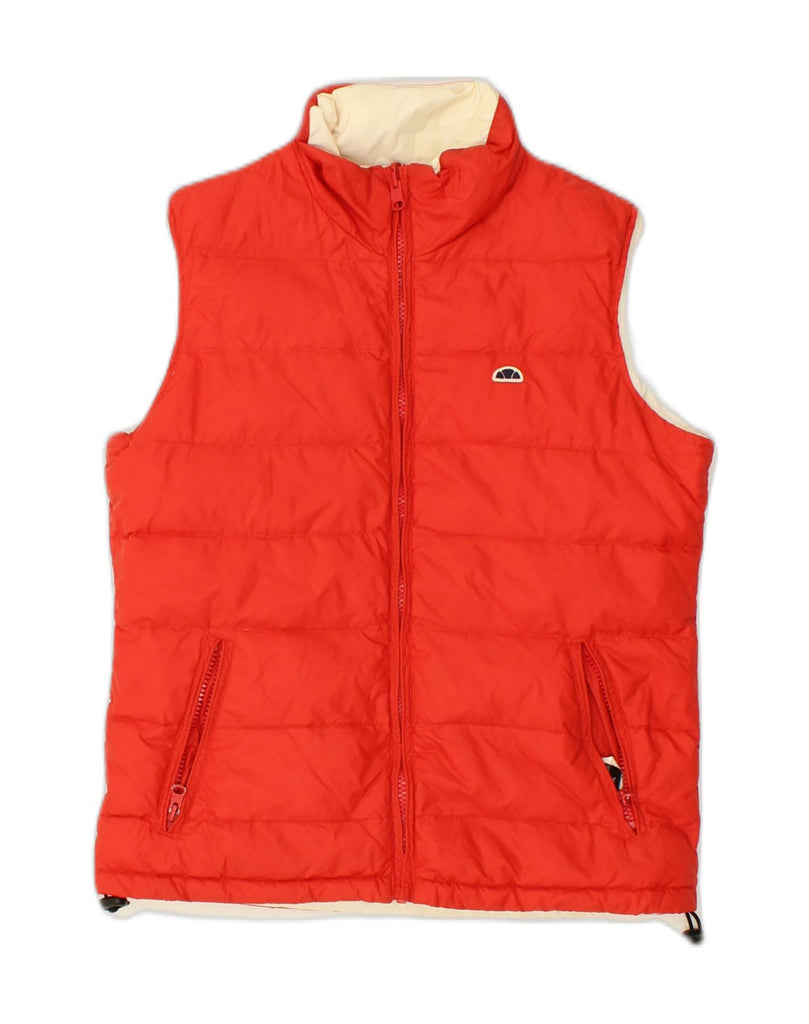 ELLESSE Womens Padded Gilet UK 8 Small Red Nylon | Vintage Ellesse | Thrift | Second-Hand Ellesse | Used Clothing | Messina Hembry 