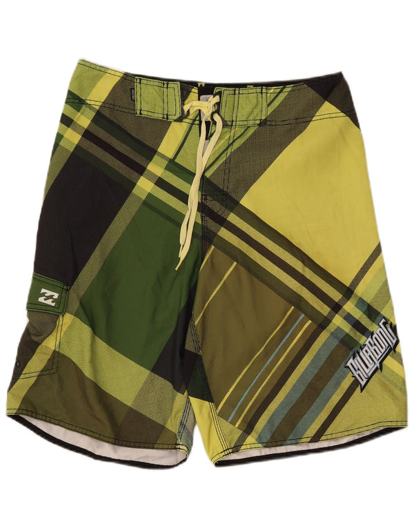 BILLABONG Mens Graphic Swimming Shorts Medium Khaki Colourblock Polyester