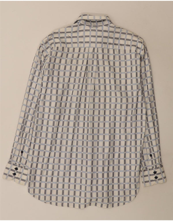 Tommy Hilfiger Mens Shirt Small White Check Cotton