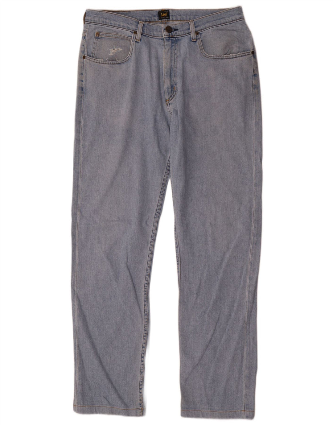 Lee Mens Brooklyn Straight Jeans W33 L32 Blue Cotton
