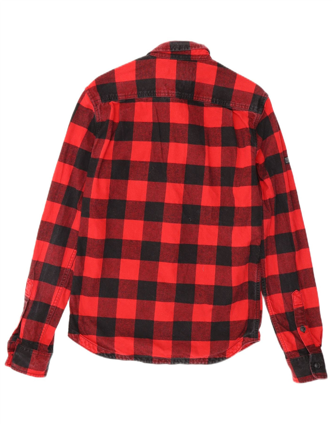 Superdry Mens The Rookie Checked Graphic Flannel Shirt Small Red Check