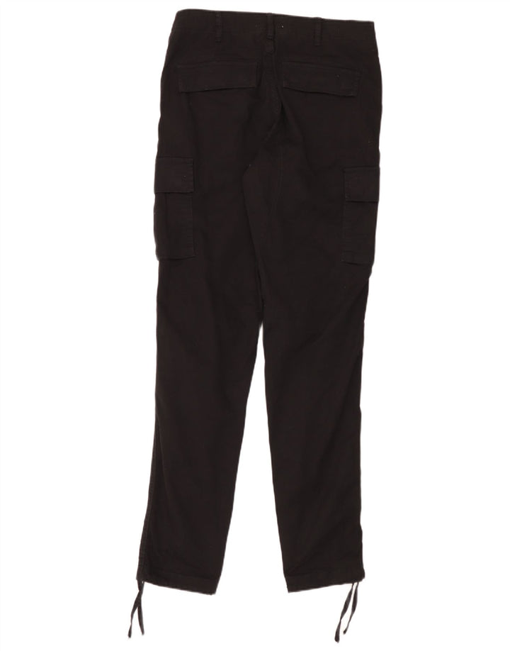 Jack & Jones Mens Slim Cargo Trousers W28 L32 Black Cotton