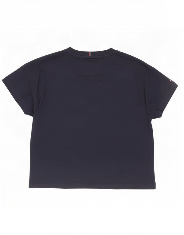 Tommy Hilfiger Girls Graphic T-Shirt Top 11-12 Years Navy Blue