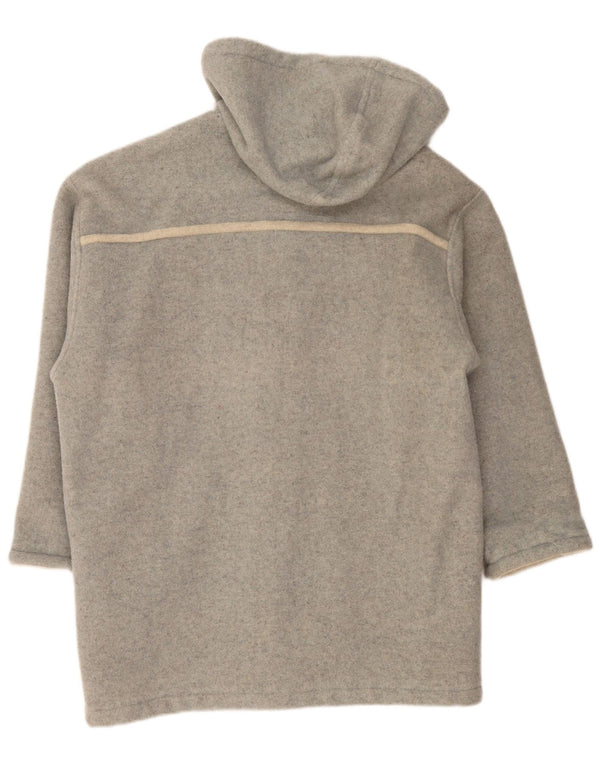 Vintage Womens Hooded Overcoat UK 18 XL Grey Wool